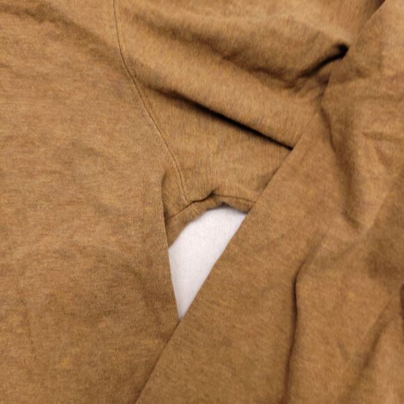 Linea Uomo Casual Collared Long Sleeve Polo Shirt Adult Mens Size 2XL Brown - Picture 6 of 9